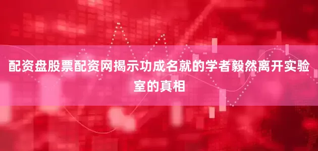 配资盘股票配资网揭示功成名就的学者毅然离开实验室的真相
